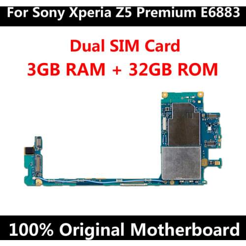 Original Motherboard For Sony Xperia Z5 Premium E6883 32GB Dual SIM Factory Unlocked Mainboard E6653 E6683 E6883 E6833 E6853