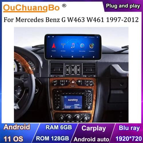 Ouchuangbo 12.3 Inch 4G GPS Radio For Mercedes Benz G W461 G55 W463 G463 G63 G500 G320 1997~2012 With 8 Core 1920*720 Android 10