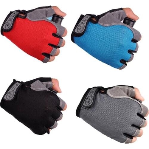 Cycling Anti-slip Anti-sweat Men Women Half Finger Gloves Breathable Anti-shock Sports Gloves Bike Bicycle Riding Glove 8 Colors