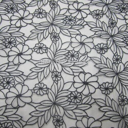 POp51-31 textile apparel textile cloth embroidered mesh fabric wholesale computer embroidery lace fabric sewing designer yarn