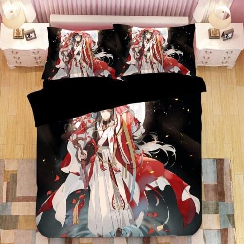 Kimetsu no Yaiba 3D Print Demon Slayer Bed Linen Cartoon Anime Duvet Covers Pillowcases Kids Anime Comforter Bedding Sets 02