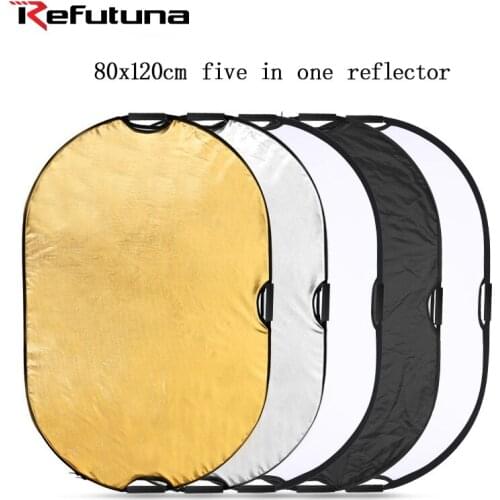 Professional Photography Accessories 80x120cm 5 in 1 Hand-held Portable Folding Reflector Diffuser Lighting Soft Light Board