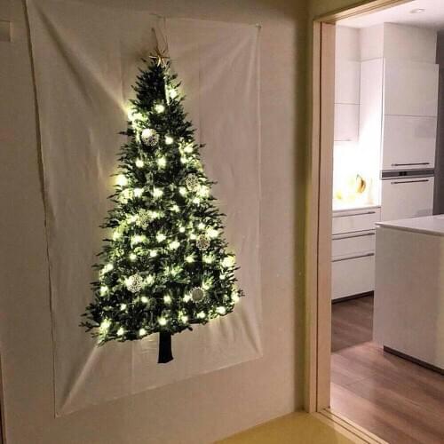 Christmas Tree Tapestry Wall Hanging Decoration Blankets For Home Room Festival Decor GIft Christmas Tree Ornaments For Photo