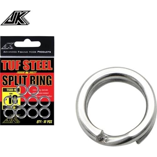 JK #3-#10 Fishing Split Ring Heavy Connector Assist Hooks Jig Sea Fishing Accessories Tackle