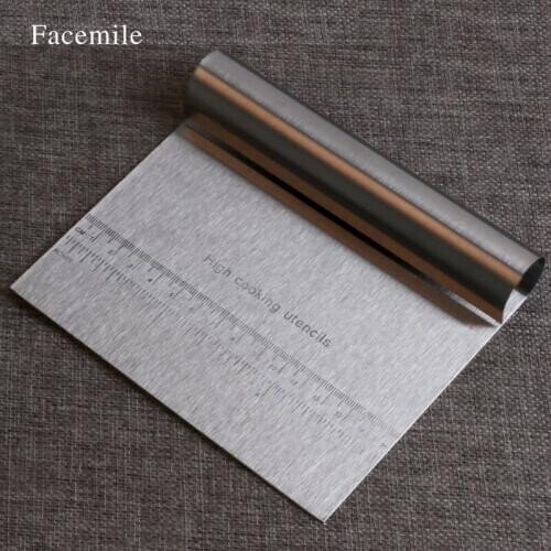 15cm Stainless Steel Dough Scraper Cake Pizza Cutter Pastry Bread Separator Scale Knife Gadget Kitchen Accessories 04100 Gift