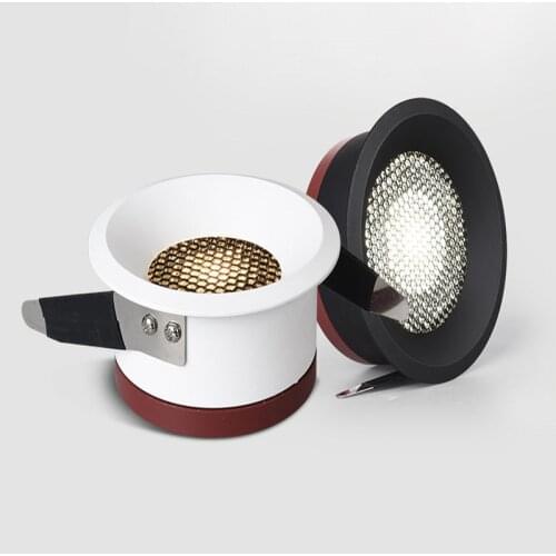 New Honeycomb Nest Anti Glare Lens COB Recessed Downlight 5W 7W 12W 15W Round LED Ceiling Spot Light Pic Background