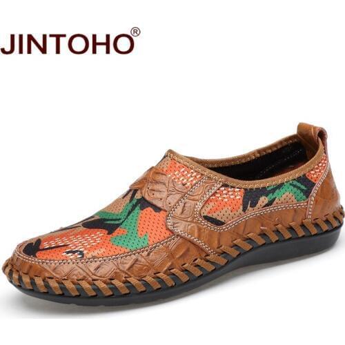 JINTOHO Big Size Summer Men Casual Shoes Fashion Breathable Men Shoes Cheap Slip On Male Shoes Brand Men Loafers 2018 Men Shose