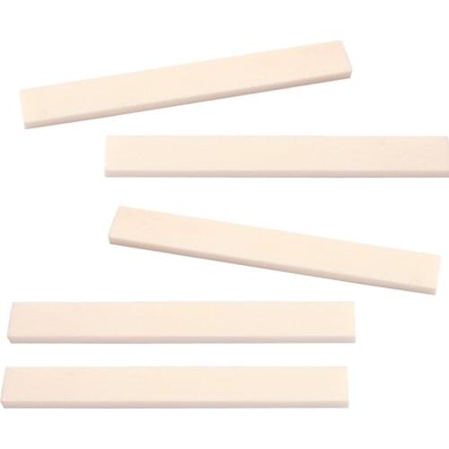 5pcs Vintage Bridge Saddle Blank For Acoustic Folk Guitar Parts