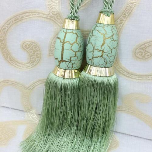 2pcs/lot Crack Curtain Hanging Balls Window Curtain Accessories Strap Tieback Tassel Fringe Buckle Hanging Ropes Decor Kwastjes