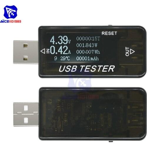 8-in-1 QC2.0 QC3.0 4-30V Electrical Power USB Capacity Voltage Tester Current Meter Monitor Voltmeter Ammeter