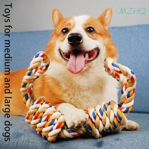 MZHQ 1pc 60cm 580g Dog Antistress Great Toy Pet Indestructible Big Toys For Dogs Tough Nature Cotton Rope For Large Breed Fidget