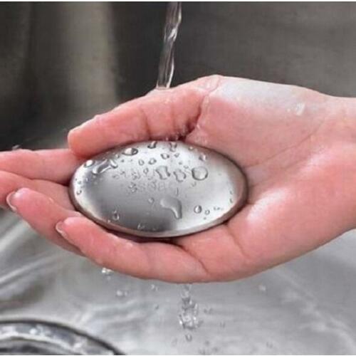 1PC Magic Soap Odor Remover Stainless Steel Soap Kitchen Bar Eliminating Odor Remover Kitchen Cleaning Brush OK 0574
