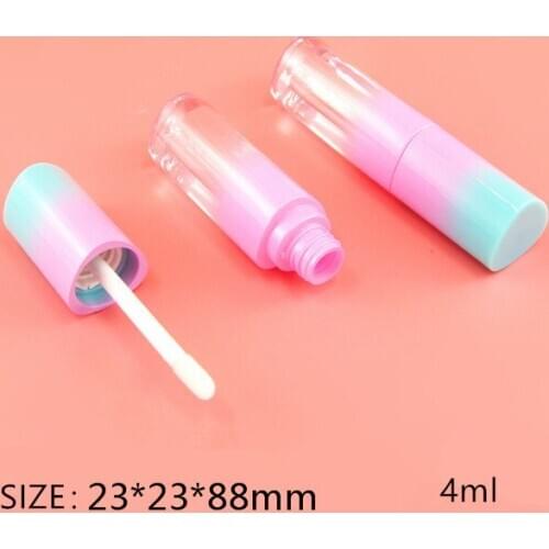 10/30/50pcs 4ml Empty Gradient Pink Blue Lip Gloss Tube,DIY Portable Liquid Lipstick Bottle,Refillable Lipgloss Container Shell