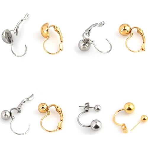 10pcs Stainless Steel Accessories DIY Earring Jewelry Fittings Hooks Earring Ear Hook Earring Findings Earring Base DIY Parts