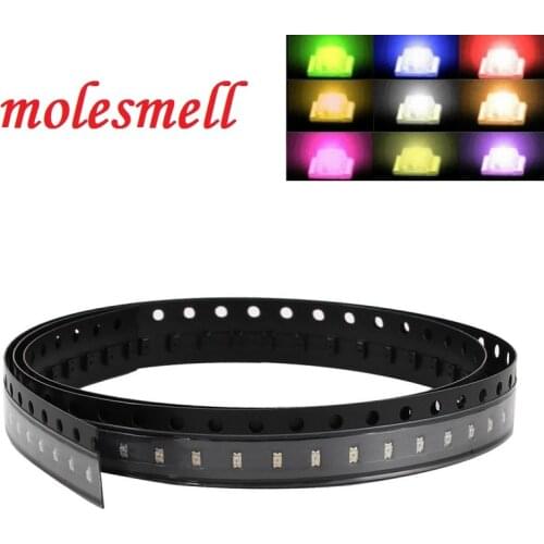 100pcs Multicolor 0603 SMD SMT led Red Yellow Blue Green White Orange Purple Pink Warm white Water clear Super bright led light