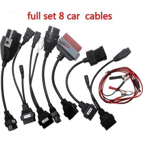 2020 Best Car Cables OBD OBD2 Full Set 8PCS for Delphis Vd ds150e Cdp WOW Parts Diagnostic Scanner