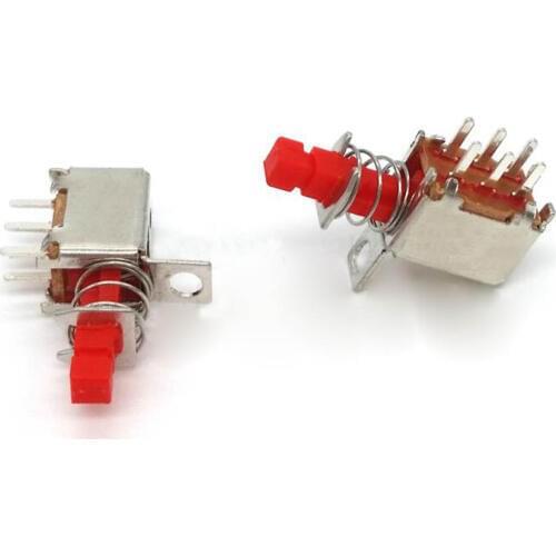 50pcs Directly key switch A03-01 6pins switch self-locking spring switch for power supplies