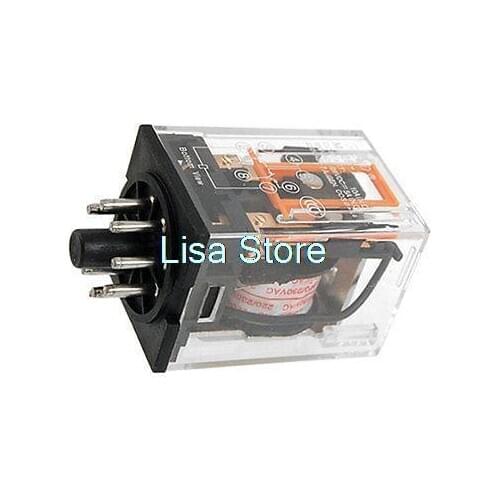 AC 220V Coil General Purpose Relay 7A 250V AC 28V DC 8 Pin DPDT MK2P-I