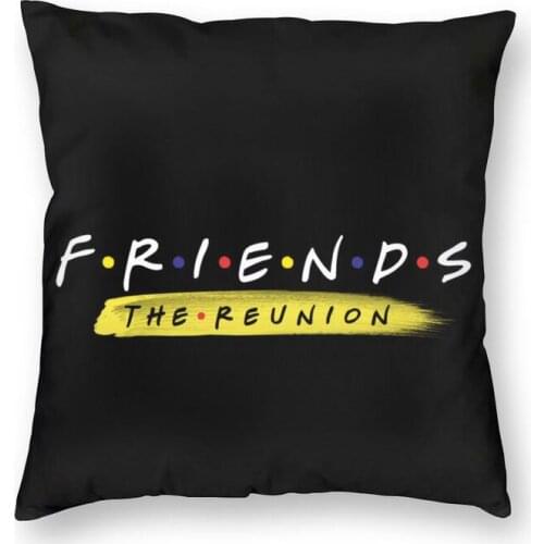 Friends Logo Square Pillow Case Home Decor Classic TV Show Cushions Throw Pillow for Sofa Double-sided Printing