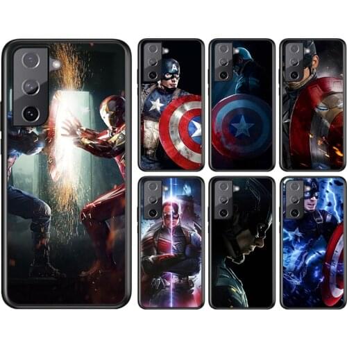 Marvel Avengers Super Hero Captain America For Samsung Galaxy S21 S20FE S10 S10e S9 S8 S7 S6 Ultra Plus Lite Edge 5G Phone Case