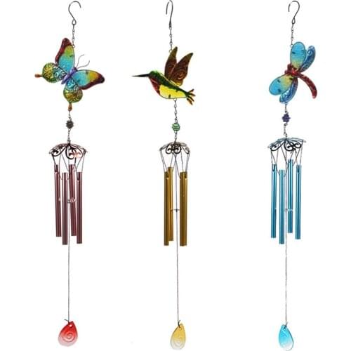 Hummingbird Butterfly Dragonfly Wind Chimes Decor Mobile Romantic Wind Chimes For Room Balcony Festival Garden Decoration