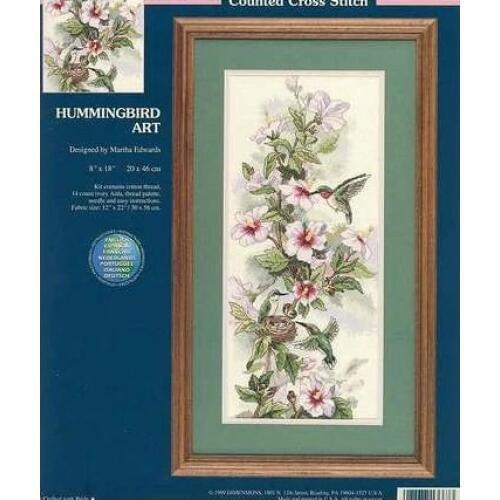 Top Quality lovely beautiful counted cross stitch kit hummingbird art Dimensions 13667 bird and peony flower