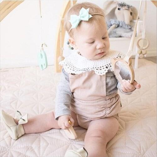 Baby Bibs Bandana Scarf Burp Cloth Lace Print Saliva Waterproof Cotton Round Baby Stuff Flower Feeding Rotating Bib Towel Lovely