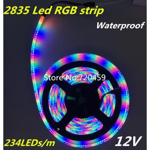 New 12V 2835 Led RGB strip high bright led strip 234 lamp led seven color allochroism with lights smd led strip Waterproof