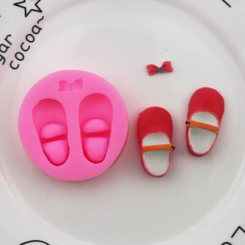 Butterfly Doll Shoes Silicone Mold Handmade Epoxy Mold Fondant Cake Mold XGY-269