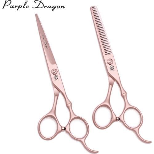 Hairdresser Scissors Purple Dragon 5.5" 16cm Japan Stainless Cutting Scissors Thinning Shears Hair Scissors Professional 9030
