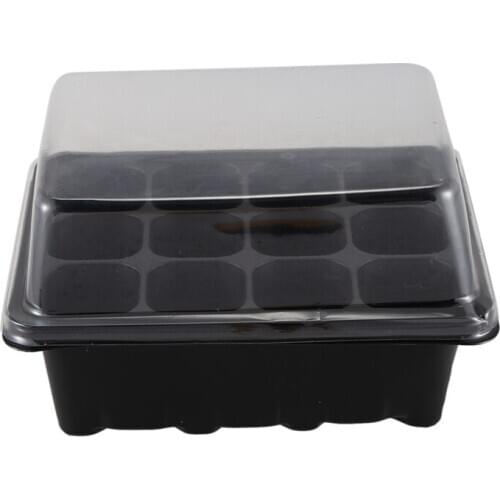 Germination Seed Starter Tray Seed Box Flower Plant Pot For Home Office Decor, 12 Hole Grow Box: 19 X15X11Cm CNIM Hot