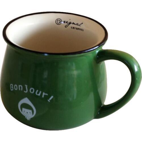 Durable And Exquisite Home Garden Vintage Ceramic Cup Kitchen, Dining Bar Japanese Breakfast Cup Drinkware