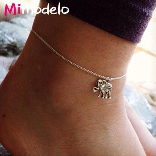 Sandalia Feminina Tornozeleira Hot Ankle Foot Leg Chain With Color Elephant Charm Sexy Women Jewelry