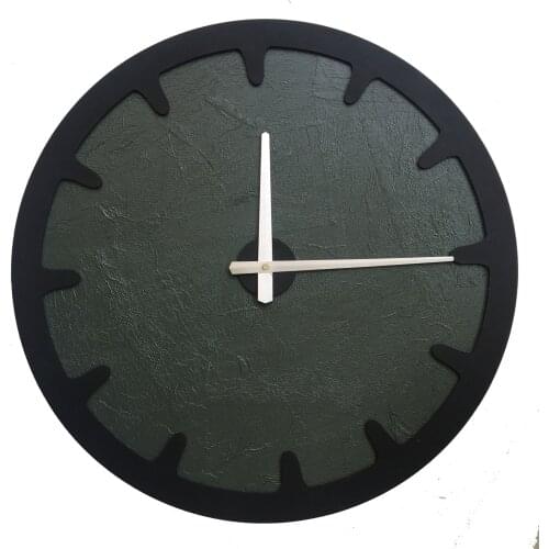 North Designed Verde Black Bar Decorative Wall Clock 48 Cm