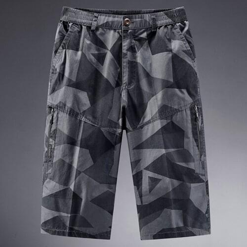 Printing Camouflage Shorts Men Cropped Pants Man Summer Mens Cotton Joggers Casual Loose Pocket Short Trousers