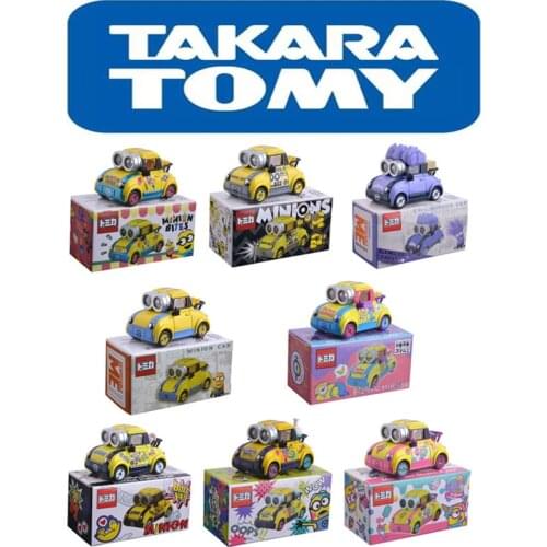 TAKARA TOMY The New Despicable Me Minions Evil Kevin 1:64 Diecat Vehicle Metal Alloy Car Model Toy For Childrens Birthday Gift