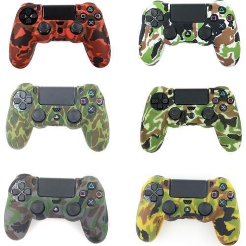 1pc Camouflage Camo Silicone Gel Rubber Soft Sleeve Skin Grip Cover case for Dualshock 4 Playstation 4 PS4 Pro Slim Controller