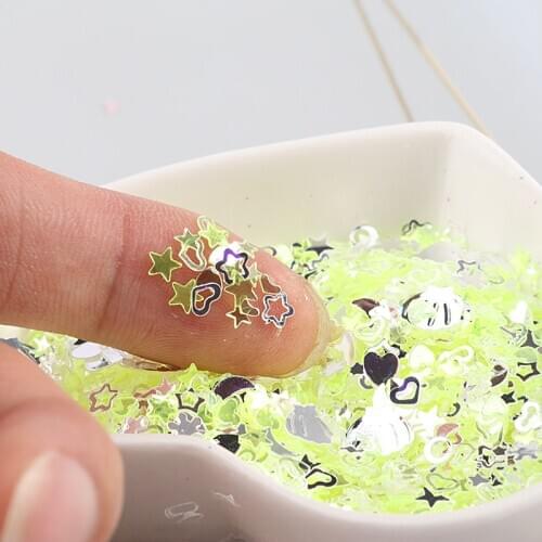 10g/Bag Mix Crystal Nail Sequins Glitters Star Plum Moon Heart Shapes Paillettes DIY Wedding Party Craft Lentejuelas Accessories