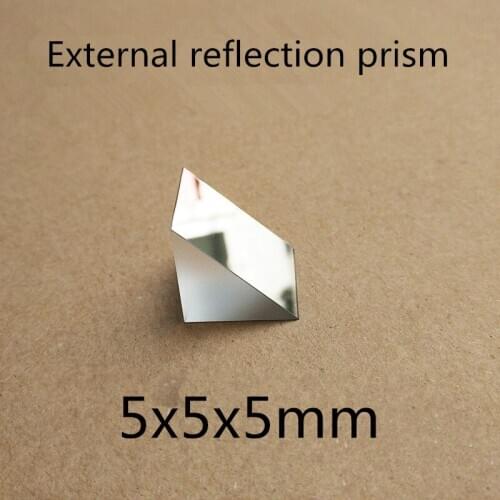 2pcs 5x5x5mm 5*5*5mm Right Angle K9 Triangular slop External Reflecting Prism Lens