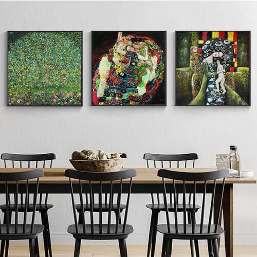 Famous Gustav Klimt Abstract Canvas Painting Posters Print Wall Art Pictures For Living Room Bedroom Dinning Room Modern Decor