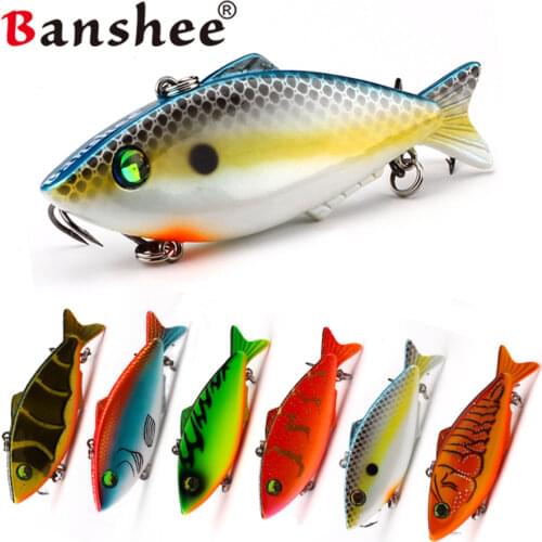 Banshee 80mm 16g VIB Blade Fishing Bait Sound Wobbler Rattle Sinking Lipless Crankbait