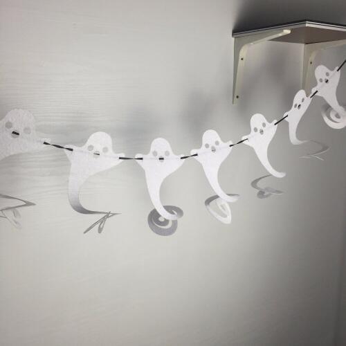 Freeshipping Halloween Ghost 3 Meter Role Felt stereoscopic Flag Party Decoration Banner Bunting for Children supply fabric