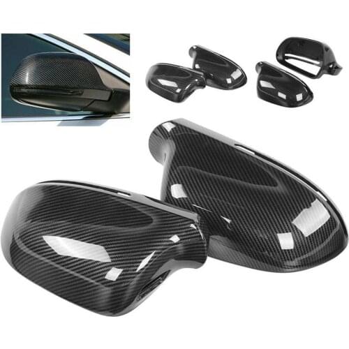 2PCS ABS Rearview Mirror Cover Wing Cap Shell Fit for Audi A4 B8 A6 C6 A5 8T Q3 A3 8P car accessories