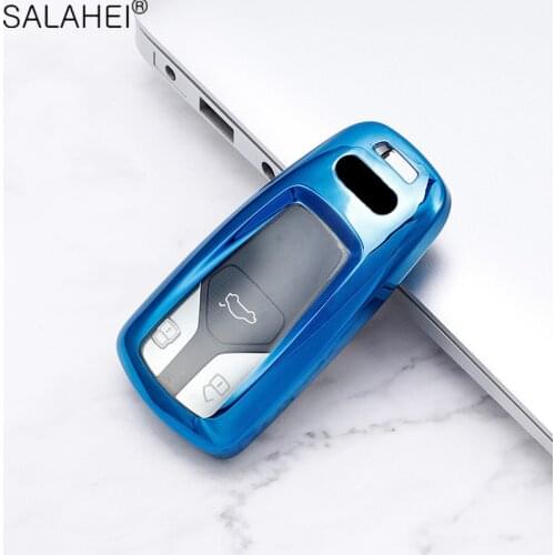 Colorful Soft TPU Protection Car Key Case Cover Skin Shell For AUDI A4 A4L A5 Q5 Q7 TT 2016 2017 2018 Car Styling Accessories