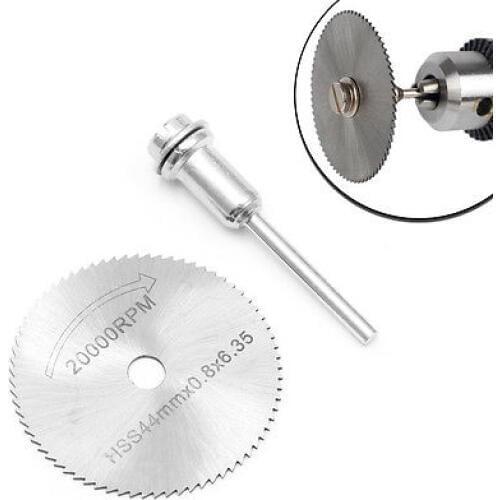 44MM HSS Cutting Disc + Rod For Grinder Cutoff Circular Saw Rotary Blades Tool H02