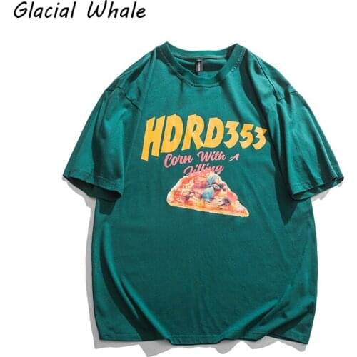 GlacialWhale T-shirts Men 2021 Summer Tops Graphic T Shirts Hip Hop Japanese Streetwear Harajuku Green Oversized T Shirt For Men