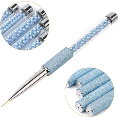 2020 nail Sponge Heads Brush Sharp Round Replaceable Powder Brush Shade Gradient Pen Nail Art Tool UV Gel Polish for Manicure