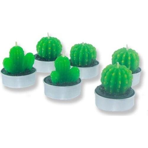 Happy Step 6 Cactus Tealight Candle candles and scents свечи и ароматы velas y aromas