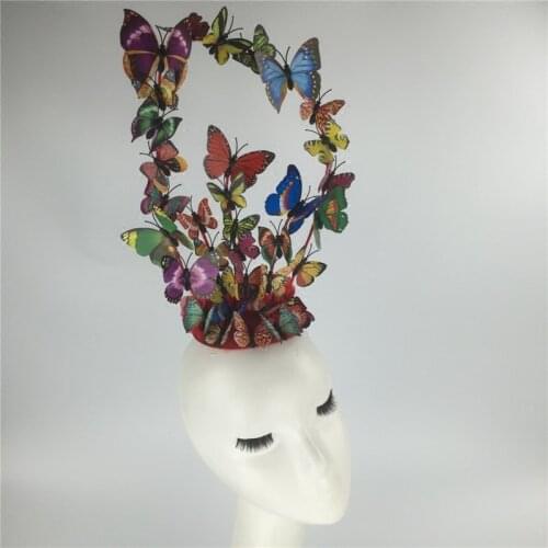 Styling Tools Girls Makeup Accessories Princess Headwear Butterfly Hair Dress Model Catwalk Movie Bride Photo Cosplay Props