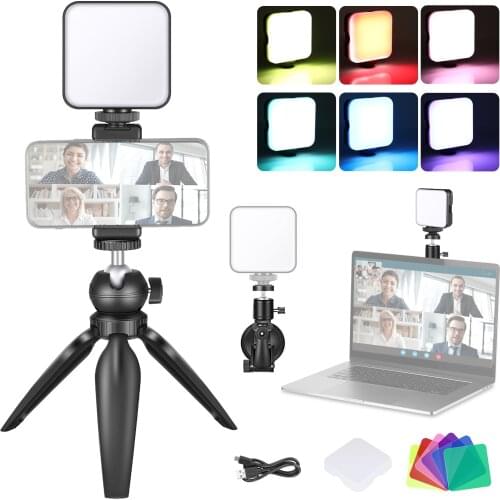 Neewer Video Conference Lighting Kit with Suction Cup, Tripod for Video Conferencing/Remote Working/Zoom Calls/Self Broadcasting